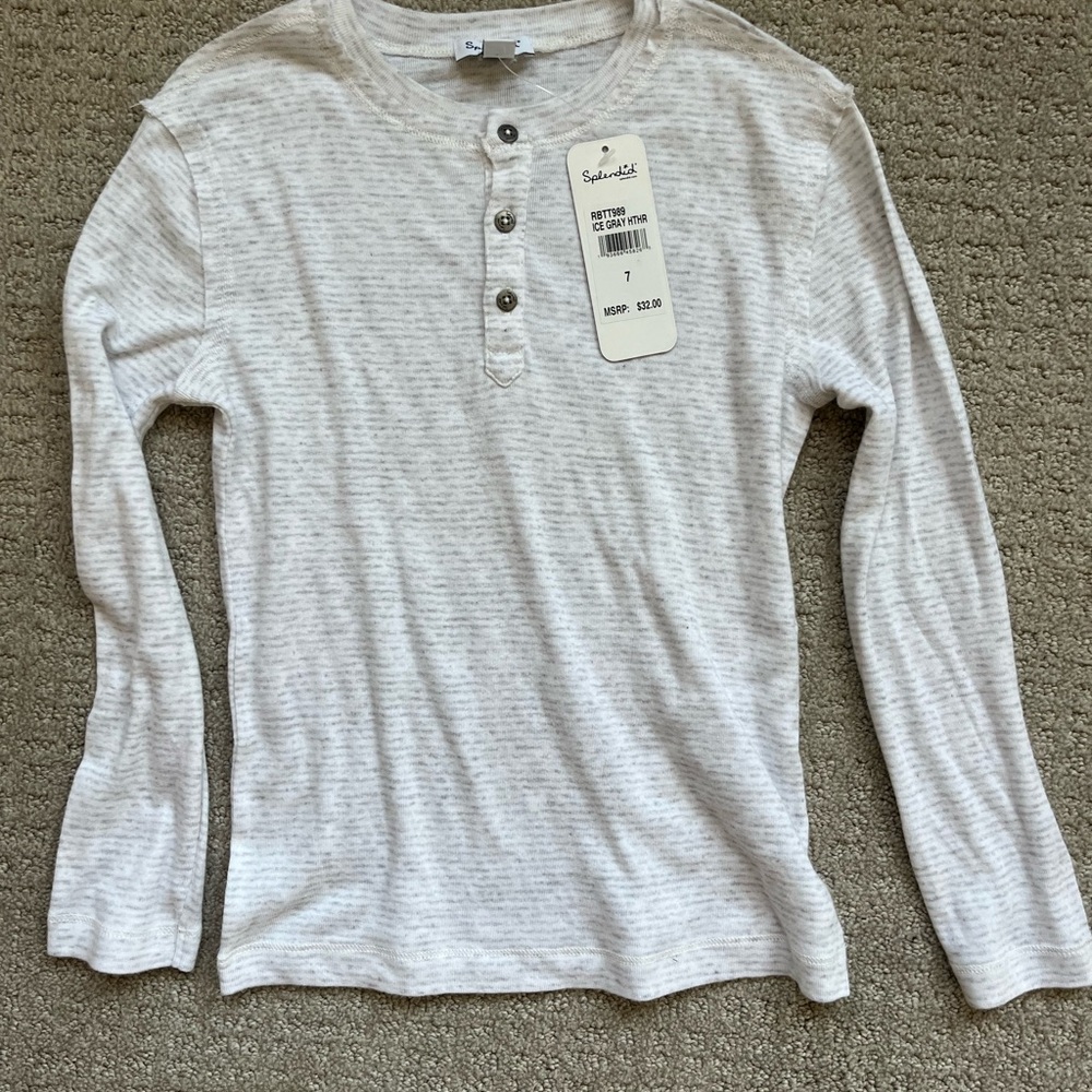 Kids' Gray Henley Shirt
